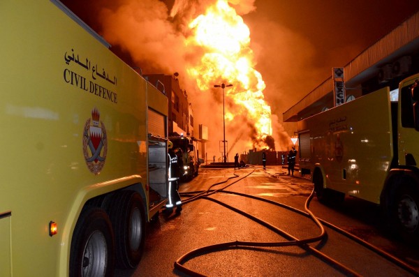  Fire at Bahrain's main pipeline near Buri village November 10, 2017