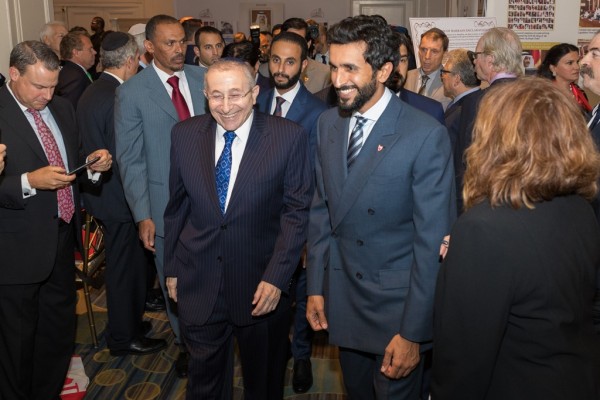 Bahraini King�s son with head of Simon Wiesenthal Center, known for his support for Israel (September 14, 2017)